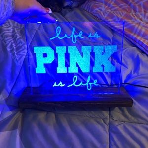 Victoria secret pink store display prop lights